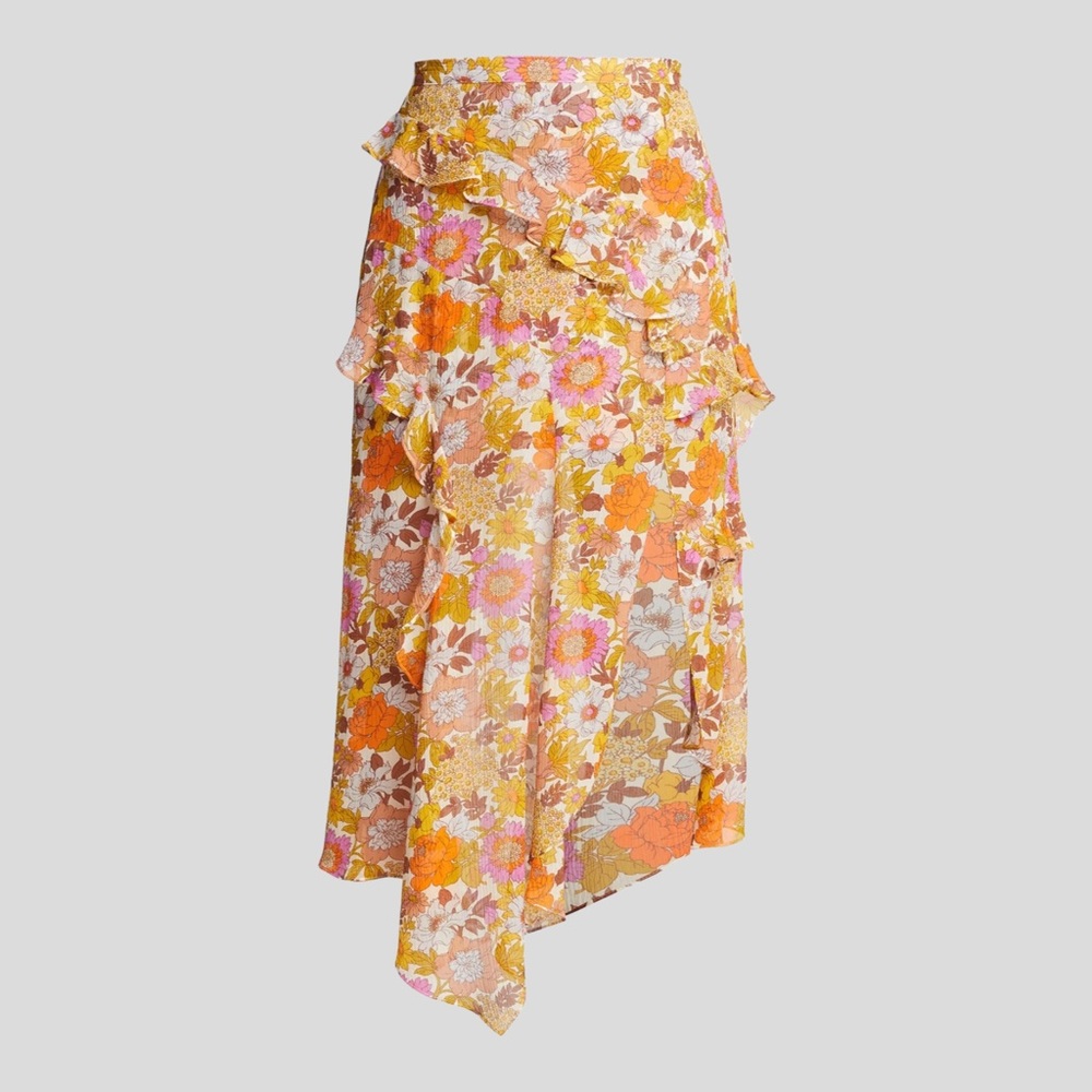 🆕 Veronica Beard Eleonora Garden-Floral Skirt | Color: Stone Multi | Size: 14